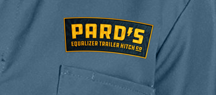 Pard's Logo on a work shirt